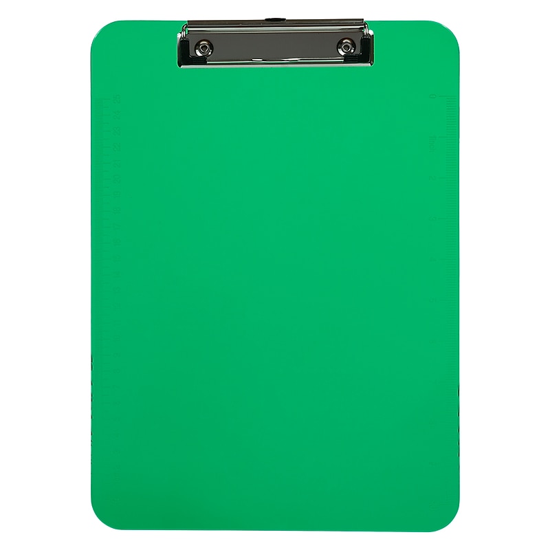 JAM Paper Plastic Clipboard, Letter Size, Translucent Green (340926880) image 1