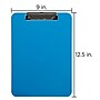 JAM Paper Plastic Clipboard, Letter Size, Translucent Blue (340926882)~#|#~sp104484438_sc7