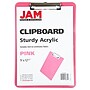 JAM Paper Plastic Clipboard, Letter Size, Pink, 12/Pack (340926883AZ)~#|#~sp104484443_sc7
