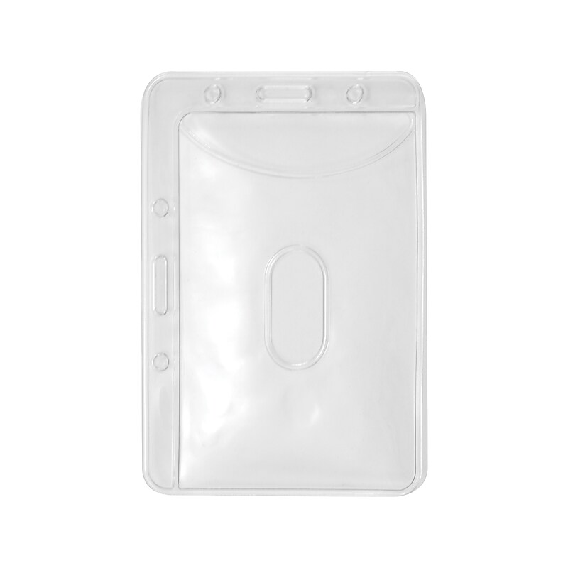 Advantus ID Badge Holder, Clear, 20/Pack (76096) image 1