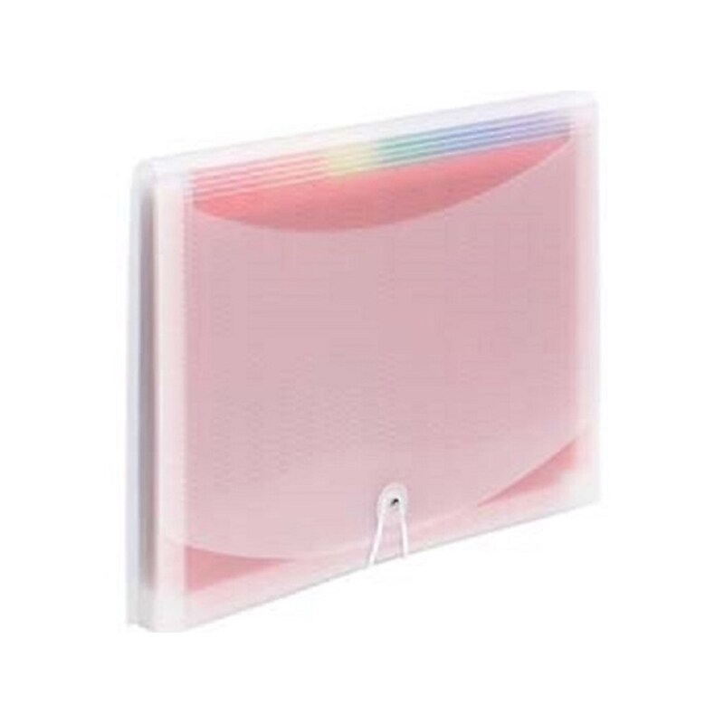 Smead ColorVue Plastic Accordion File, Letter Size, 13-Pocket, Clear/Rainbow (70723) image 1