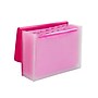 Smead Vibrant Line Plastic Accordion File, 12-Pocket, Letter Size, Pink/Clear (70864)~#|#~sp104485362_sc7