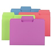 Smead SuperTab File Folders, 1-Tab, Letter Size, Assorted, 24/Pack (11957)