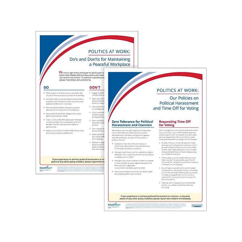ComplyRight Political Activities Poster Set, 2/Pack (A2244) image 1