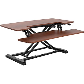 Flexispot AlcoveRiser 35" Adjustable Desk Riser, Mahogany (M7MN)