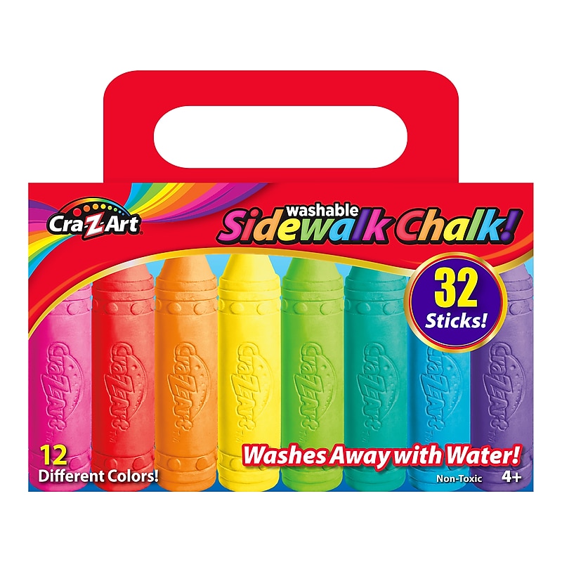 Cra-Z-Art Sidewalk Chalk, Assorted Colors, 32/Box (10817-6) image 1
