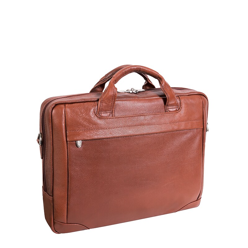 McKlein Montclare 13" Laptop Briefcase, Brown Leather (15494) image 1
