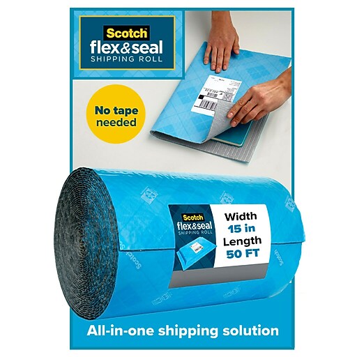 Scotch Flex & Seal Shipping Roll SelfSealing Padded Mailer, 15" x 50', Blue (FS1550) at Staples