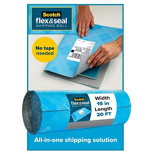 Boxes No Tape Just Ship It Easy Packaging Alternative to Poly Mailers Flex and Seal Shipping Roll Bubble Mailers 10 ft x 15 in No Boxes Padded Envelopes Shipping Bags 