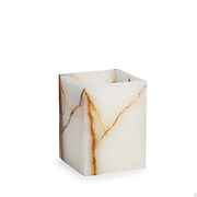 Bey-Berk Marble Bath Tumbler, 4"H x 3"W x 3"D, Orange/White (TT202X)