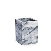 Bey-Berk Marble Bath Tumbler, 4"H x 3"W x 3"D, Cloud Gray (TT202G)