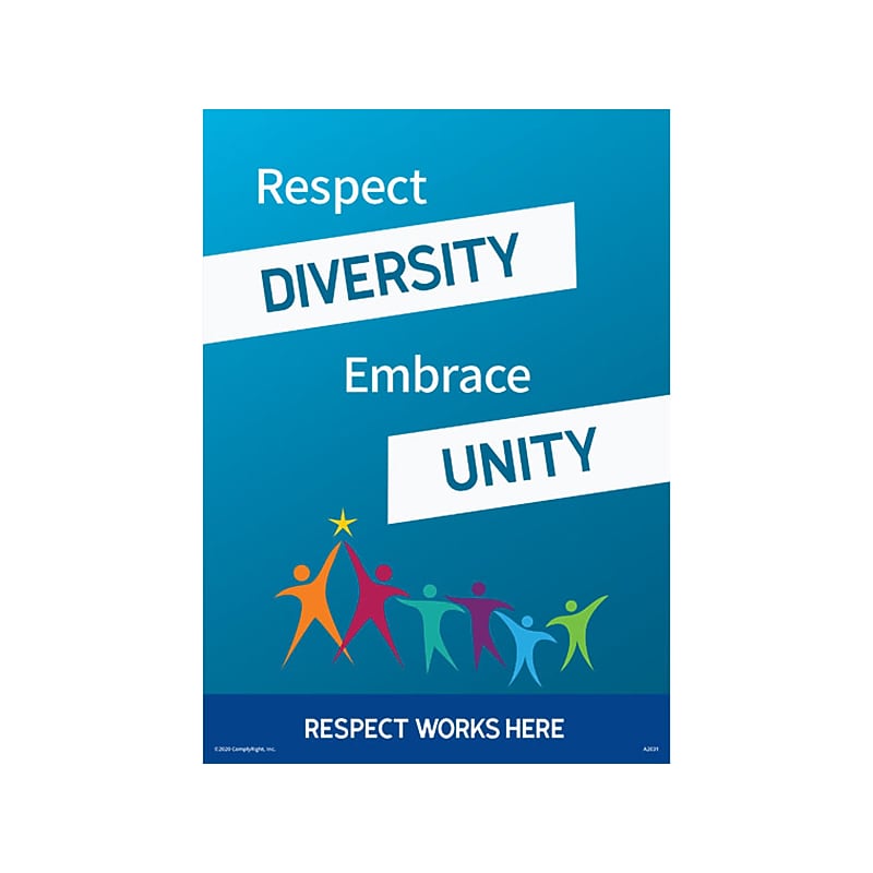 ComplyRight Respect Works Here Respect Diversity - Embrace Unity (A2031PK1) image 1