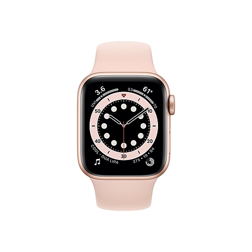 Apple Watch Series 6 (GPS) Bluetooth Smartwatch with Sport Band, 40mm,  Gold/Pink Sand (MG123LL/A)