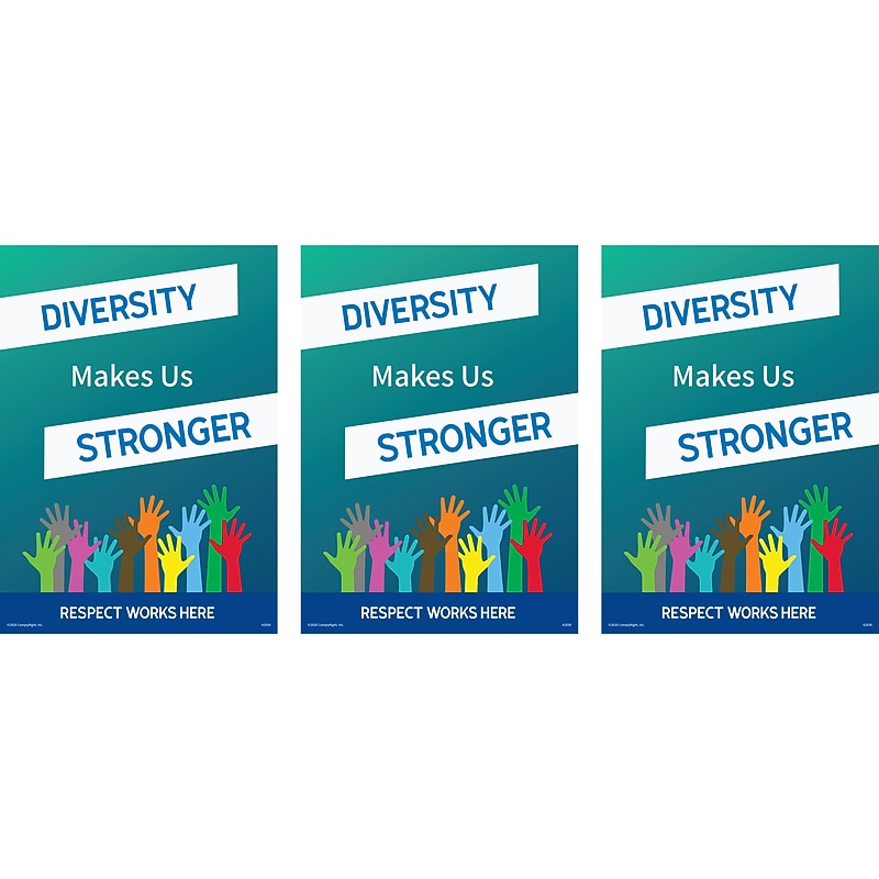 ComplyRight Respect Works Here Workplace Policies Poster, 3/Pack (A2030PK3) image 1