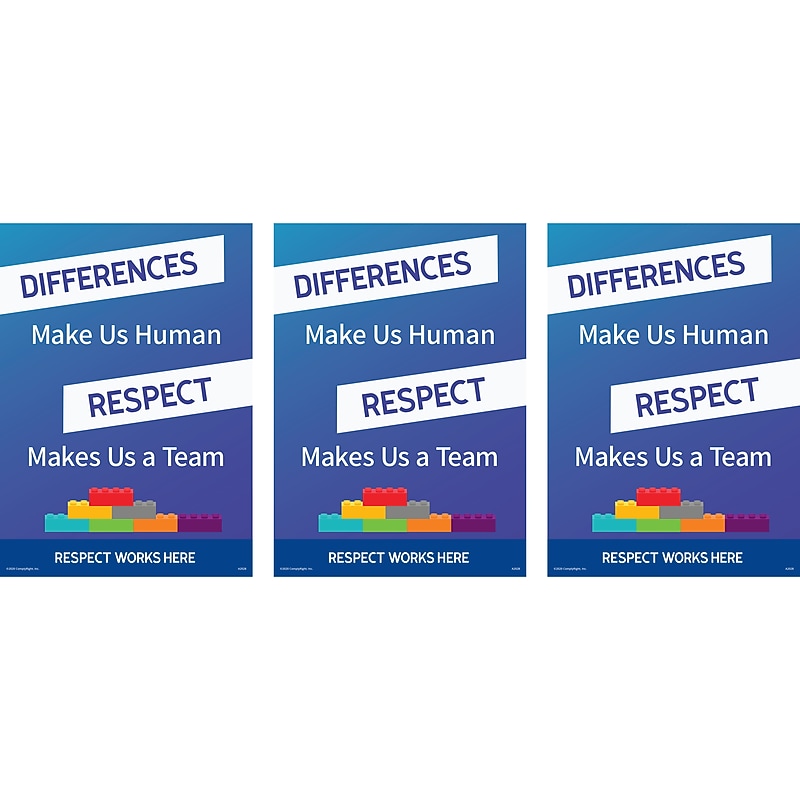 ComplyRight Respect Works Here Workplace Policies Poster, 3/Pack (A2028PK3) image 1