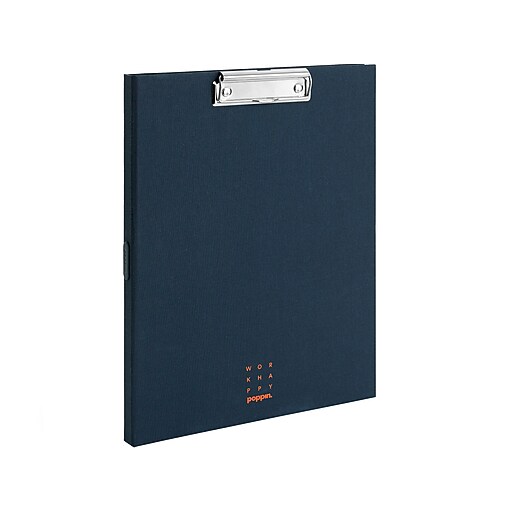 Poppin Work Happy Plastic Padfolio, Lagoon/Clay (107461) at Staples