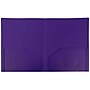 JAM Paper Heavy Duty 2-Pocket Plastic School Folders, Multicolored, Assorted Fashion Colors, 6/Pack (383HFASSRT)~#|#~sp105848614_sc7