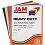 JAM Paper Heavy Duty 2-Pocket Plastic School Folders, Multicolored, Assorted Fashion Colors, 6/Pack (383HFASSRT)~#|#~sp105848674_sc7