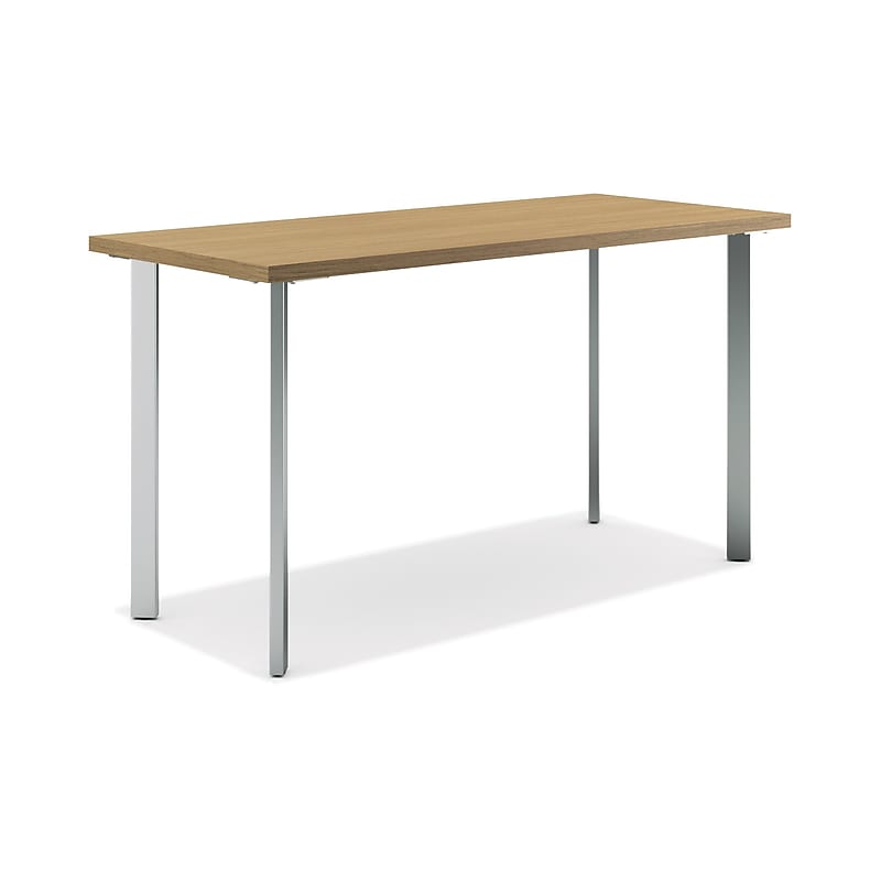 HON Coze 48"W Desk, Natural Recon and Silver (HONRPL2448N1P6) image 1