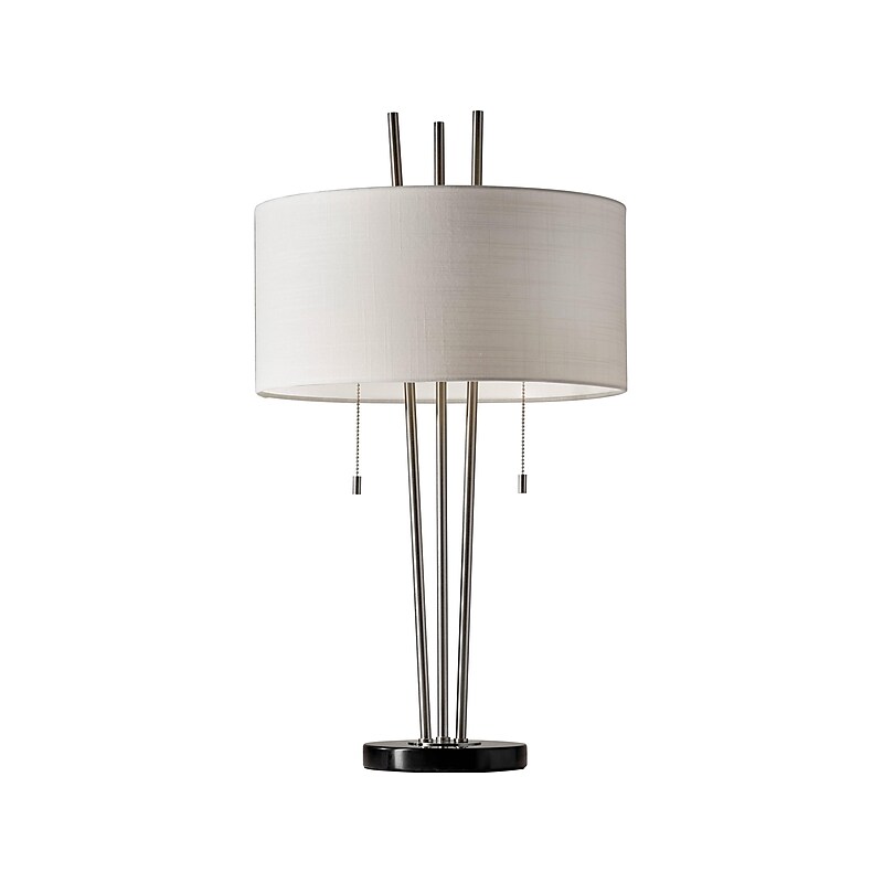 Adesso Anderson Incandescent/CFL Table Lamp, Brushed Steel (4072-22) image 1