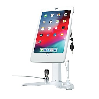 CTA Digital PAD-ASKW10 Dual Security Kiosk Stand with Locking Case and Cable for 10.2-Inch iPad in White