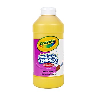 Crayola Artista II Washable Tempera Paint, Yellow, 16 oz. (54-3115-034)
