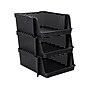 Advantus Nest and Stack Open Lid Storage Bin, Black, 3/Pack (39221)~#|#~sp105964595_sc7