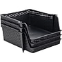 Advantus Nest and Stack Open Lid Storage Bin, Black, 3/Pack (39221)~#|#~sp105964596_sc7