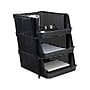Advantus Nest and Stack Open Lid Storage Bin, Black, 3/Pack (39221)~#|#~sp105964597_sc7