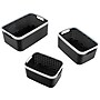 Advantus Nantucket Weave Bins, Black/White, 3/Pack (39220)~#|#~sp105964602_sc7