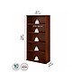 Bush Business Furniture Studio C 73"H 5-Shelf Bookcase with Adjustable Shelves, Hansen Cherry Laminated Wood (SCB136HC-Z)~#|#~sp105964616_sc7
