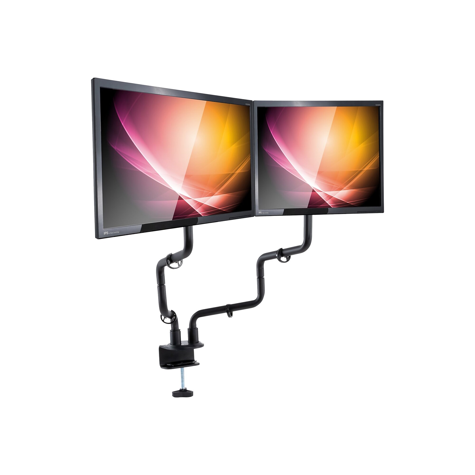 Allsop Art Adjustable Dual Monitor Arm, Up to 32″, Black (32146) Sansujyuku sansujyuku.com