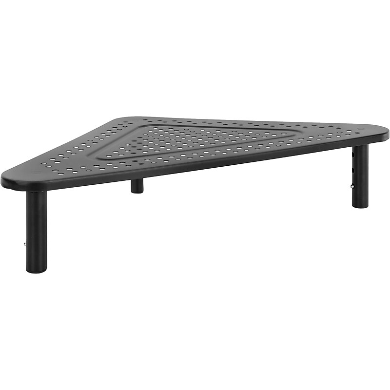 Mount-It! Adjustable Corner Monitor Stand, Up to 32", Black (MI-7362) image 1