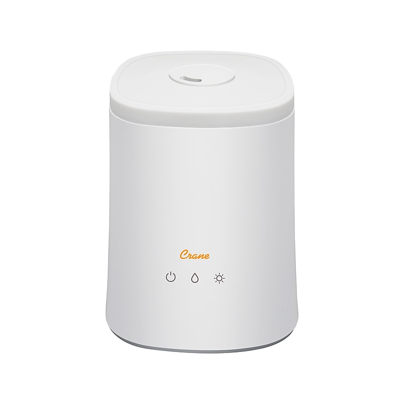 Crane Ultrasonic Cool Mist Console Humidifier, 1.2-Gallon, For Rooms 500 sq. ft., White (EE-6909) image 1