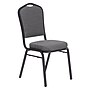 NPS 9300 Series Deluxe Fabric Upholstered Stack Chair, Natural Graystone/Black Sandtex, 4/Pack (9362-BT/4)~#|#~sp105967461_sc7