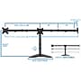 Mount-It! Adjustable Triple Monitor Stand, Up to 27", Black (MI-2789XL)~#|#~sp106058278_sc7