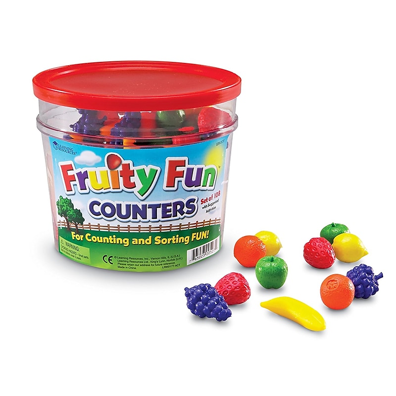 Learning Resources Fruity Fun Counters, Set of 108 (LER0177) image 1