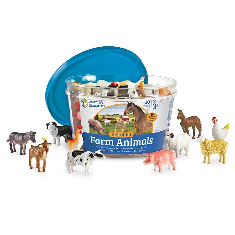 Learning Resources Farm Animal Counters, Set of 60 (LER0810) image 1