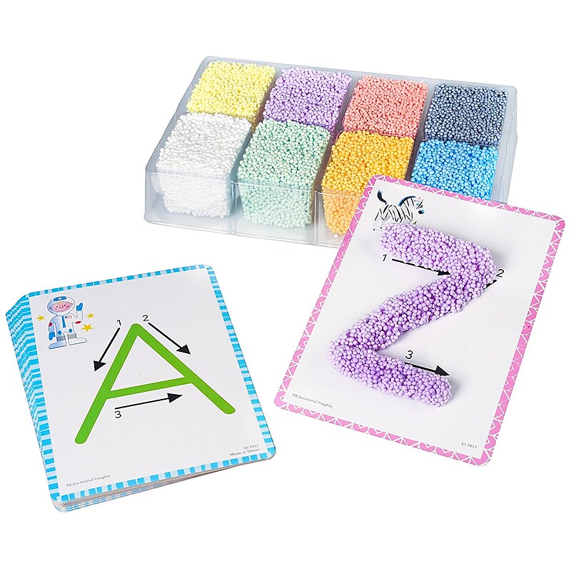 Educational Insights Playfoam Shape & Learn Alphabet Flash Card Set, Multicolored (1917) image 1