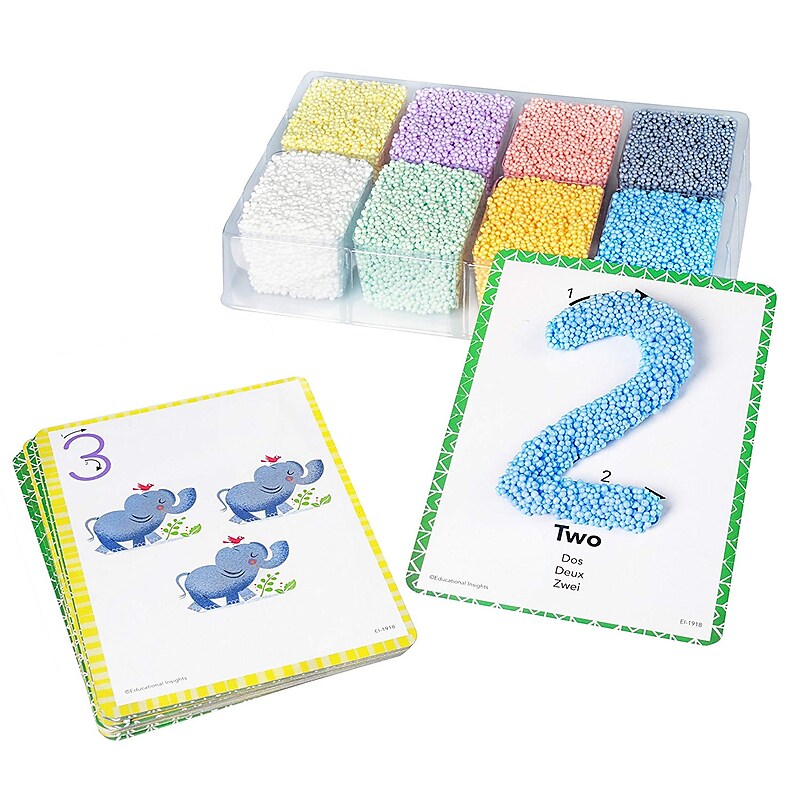 Educational Insights Playfoam Shape & Learn Numbers Flash Card Set, Multicolored (1918) image 1