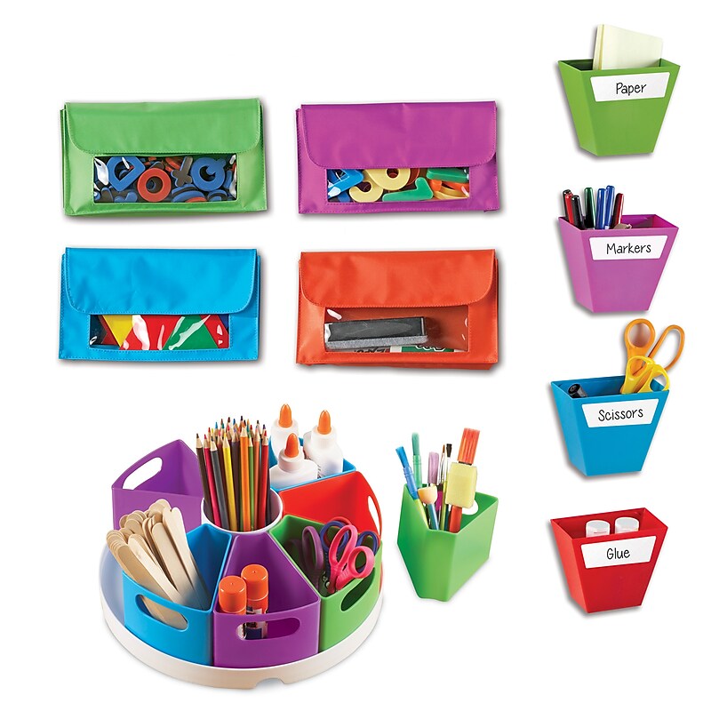 Learning Resources Create-a-Space Plastic Bundle, 12.1" x 10.1" x 4.6", Assorted Colors (LER3808) image 1
