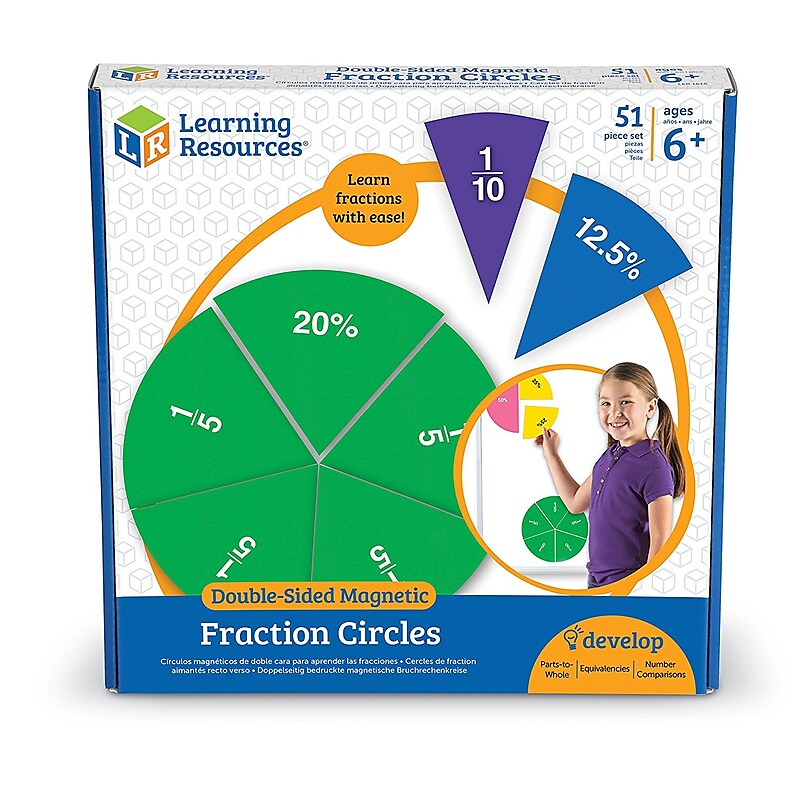 Learning Resources Double-Sided Magnetic Fraction Circles (LER1616) image 1