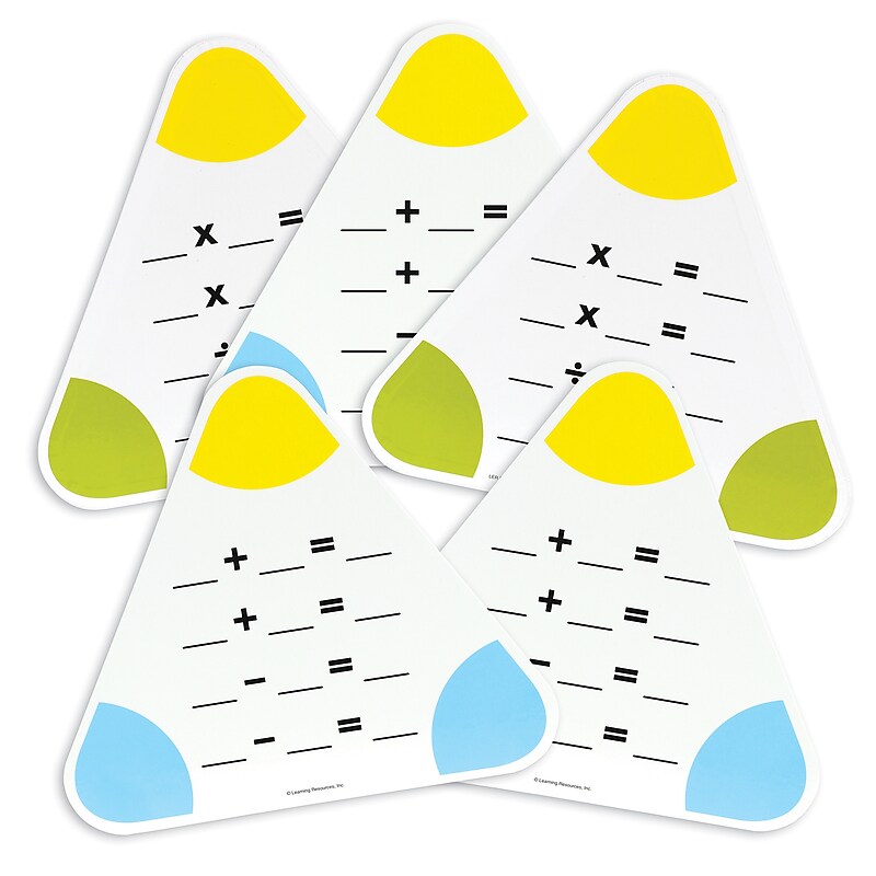 Learning Resources Write & Wipe Fact Family Boards, Set of 5 (LER3799) image 1