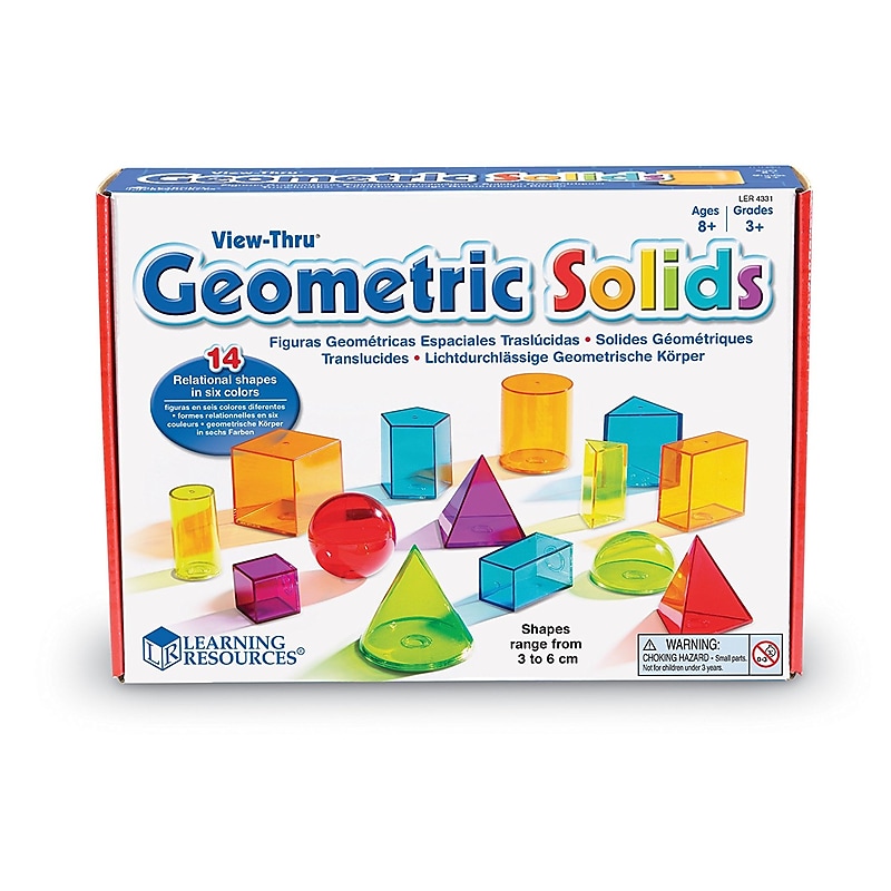 Learning Resources View-Thru Geometric Solids (LER4331) image 1