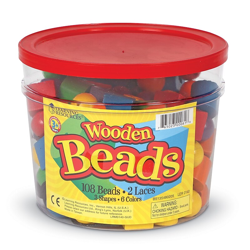 Learning Resources Beads & Lacing, Beads in a Tub (LER0140) image 1