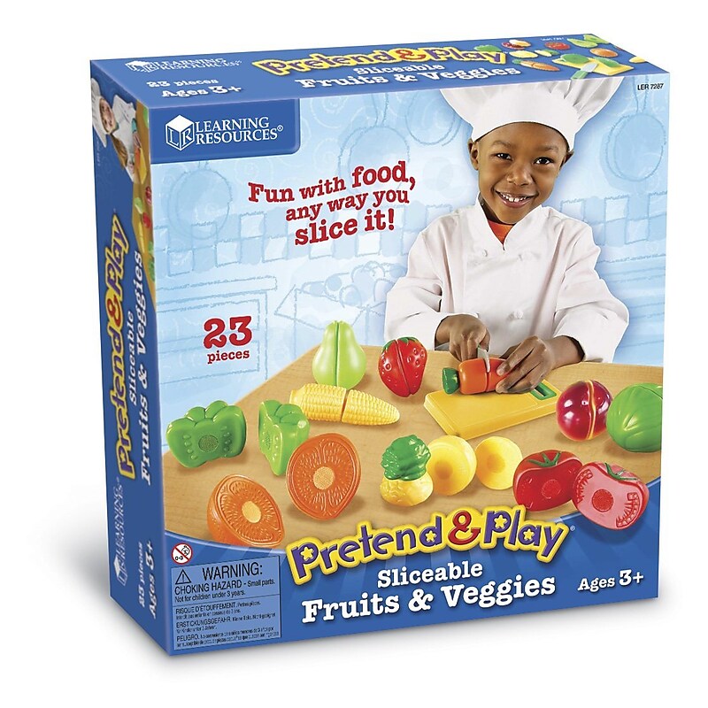 Learning Resources Pretend Play, Sliceable Fruits & Veggies image 1