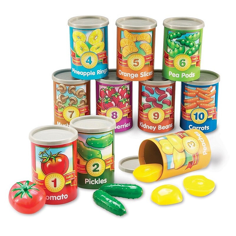 Learning Resources 1 to 10 Counting Cans, 55 Pieces (LER6800) image 1