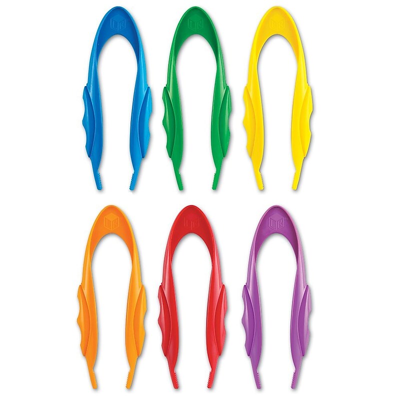 Learning Resources Easy-Grip Tweezers, Set of 12 (LER1963) image 1