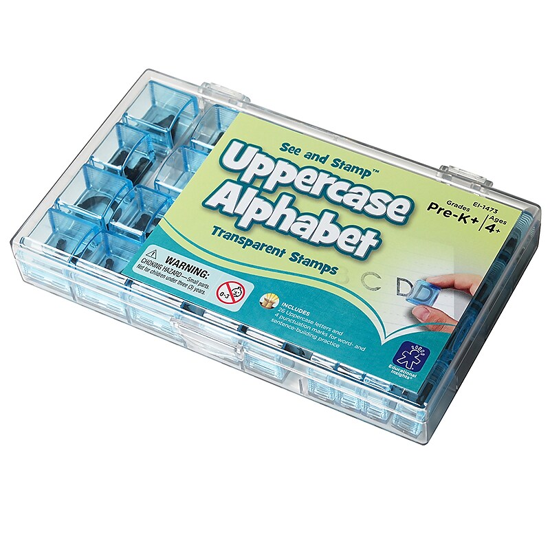 Educational Insights Teacher Stamps, See & Stamp Uppercase Letters (1473) image 1