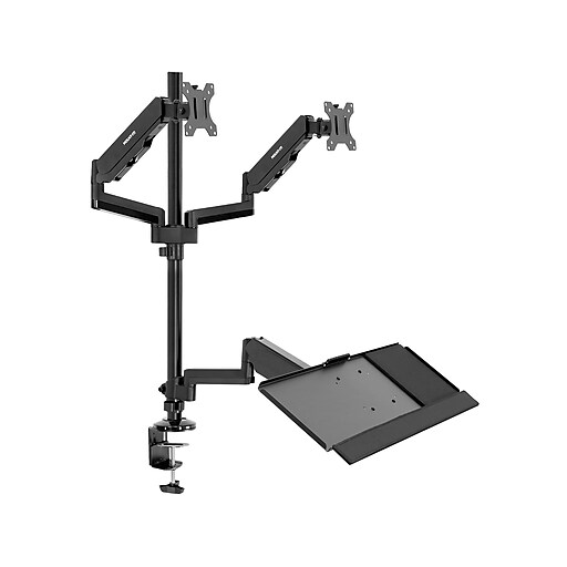 MountIt! Adjustable Monitor Mount, Up to 32", Black (MI7996) Staples